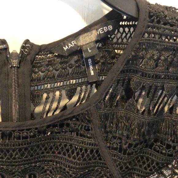 Marissa WEBB BLACK LACE TOP-L - Picture 8 of 8